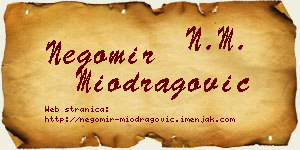 Negomir Miodragović vizit kartica